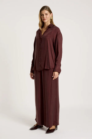 Eb & Ive Calista Shirt Mahogany