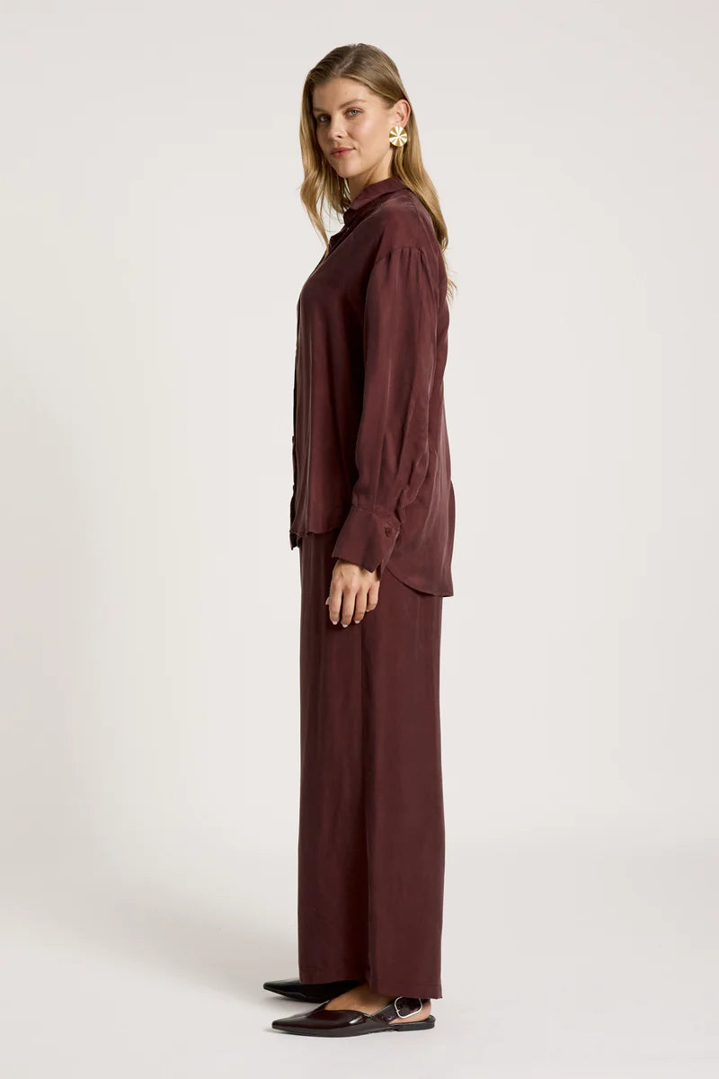 Eb & Ive Calista Shirt Mahogany