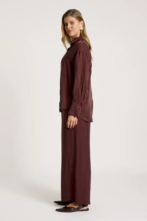 Eb & Ive Calista Shirt Mahogany