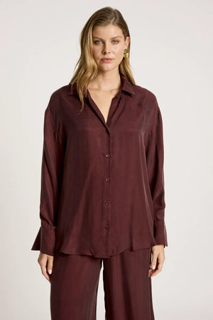 Eb & Ive Calista Shirt Mahogany