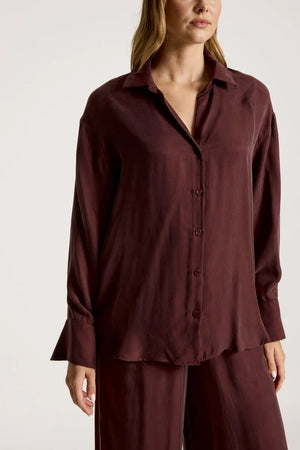 Eb & Ive Calista Shirt Mahogany