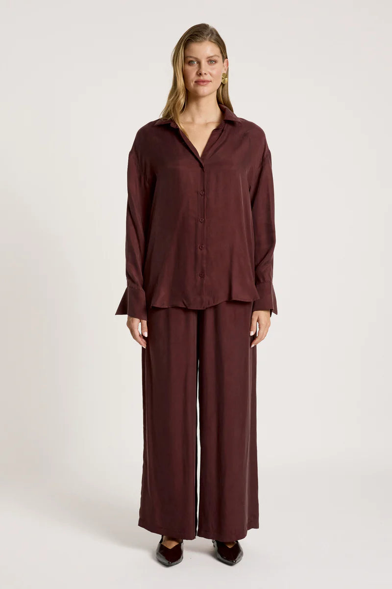 Eb & Ive Calista Shirt Mahogany