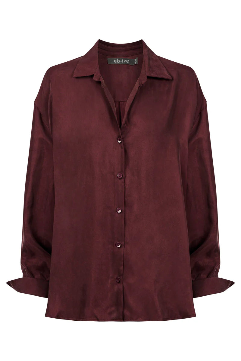 Eb & Ive Calista Shirt Mahogany
