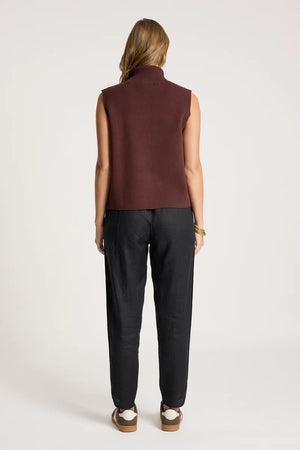 Eb & Ive Zala Knit Vest Mahogany