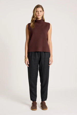 Eb & Ive Zala Knit Vest Mahogany