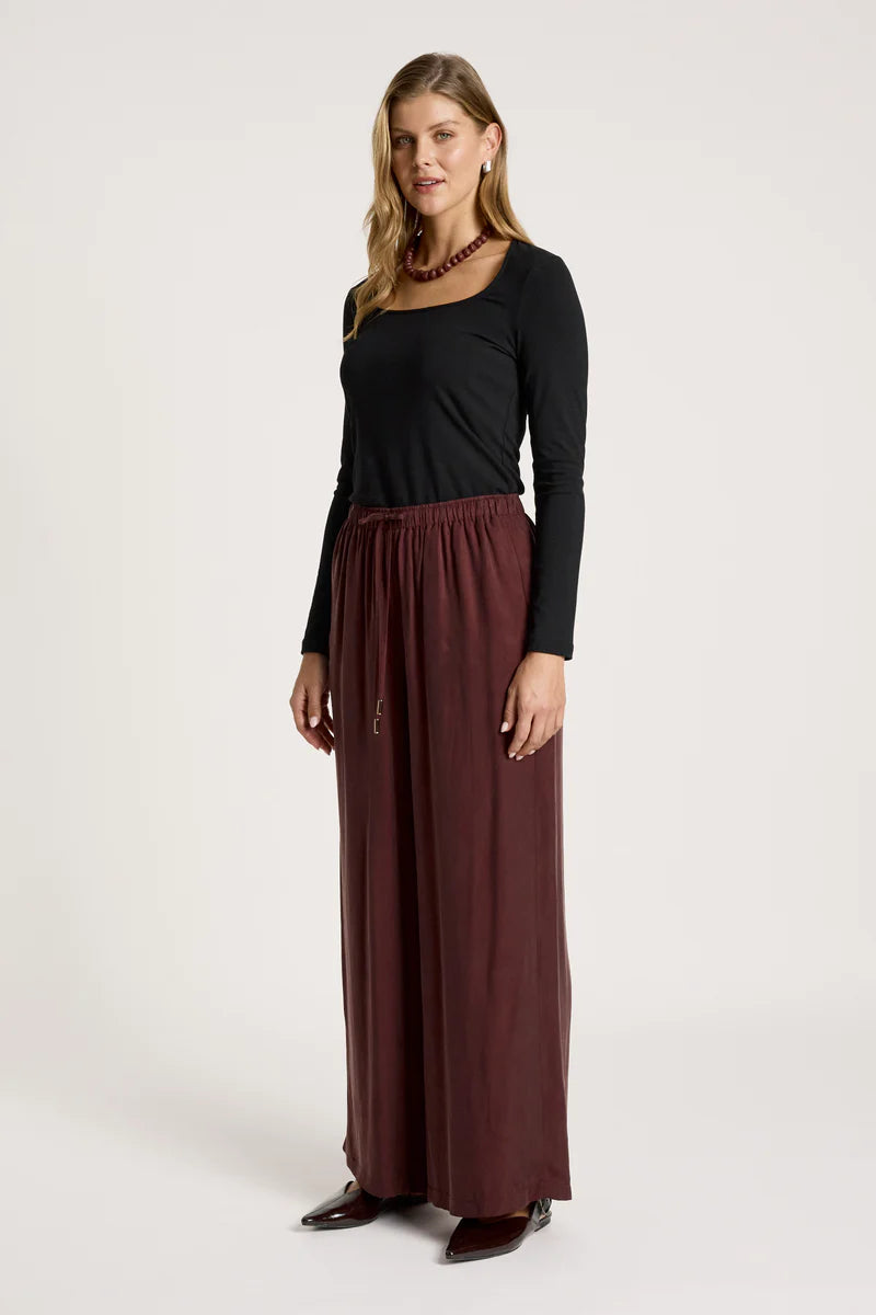 Eb & Ive Calista Pant Mahogany