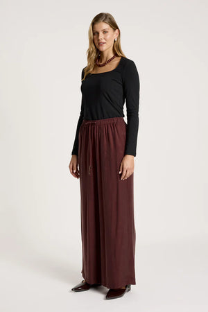 Eb & Ive Calista Pant Mahogany