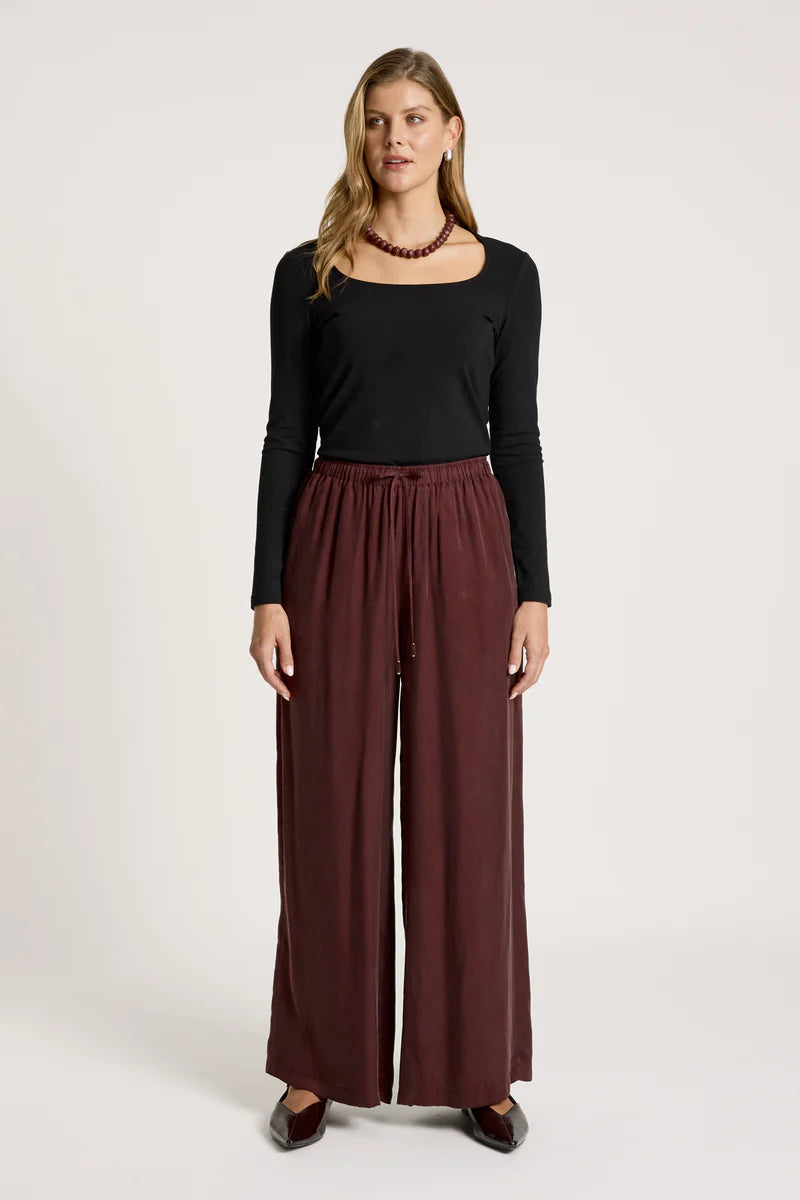 Eb & Ive Calista Pant Mahogany