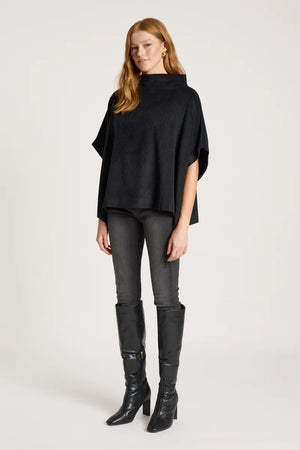 Eb & Ive Azul Poncho Black
