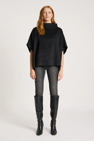 Eb & Ive Azul Poncho Black