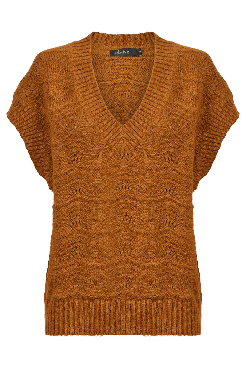 Eb & Ive Orin Knit Vest Caramel