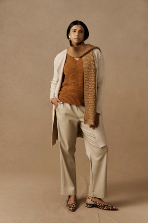 Eb & Ive Orin Knit Vest Caramel