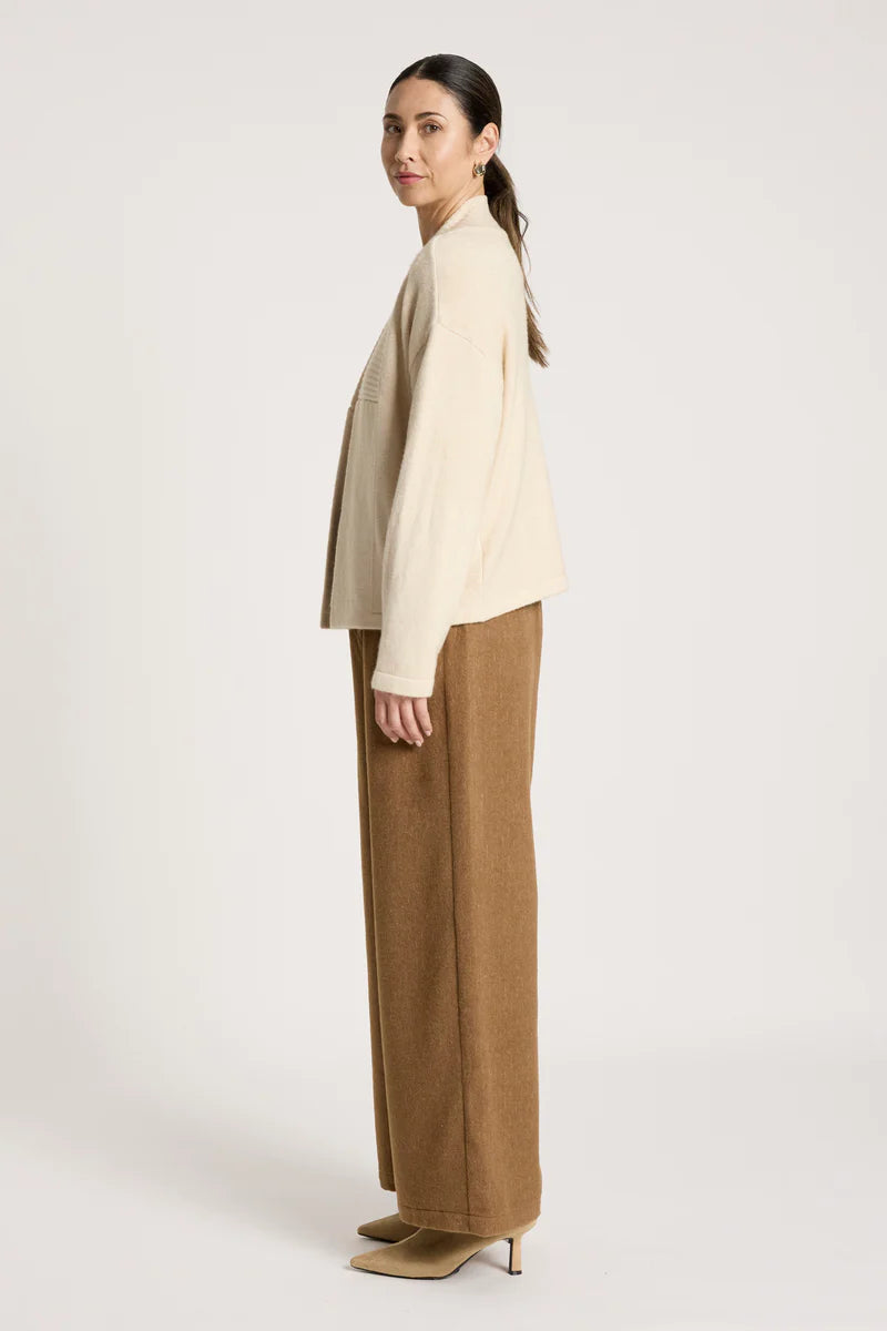 Eb & Ive Samira Crop Cardigan Bisque