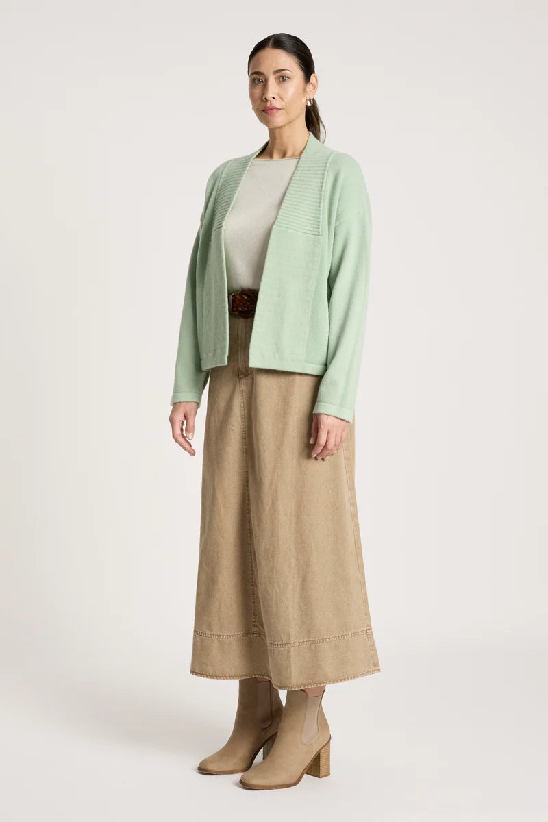 Eb & Ive Samira Crop Cardigan Sage