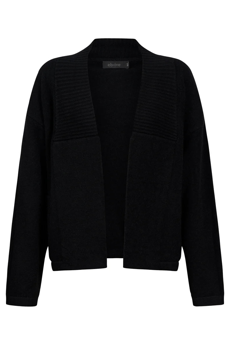 Eb & Ive Samira Crop Cardigan Black