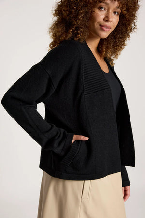 Eb & Ive Samira Crop Cardigan Black