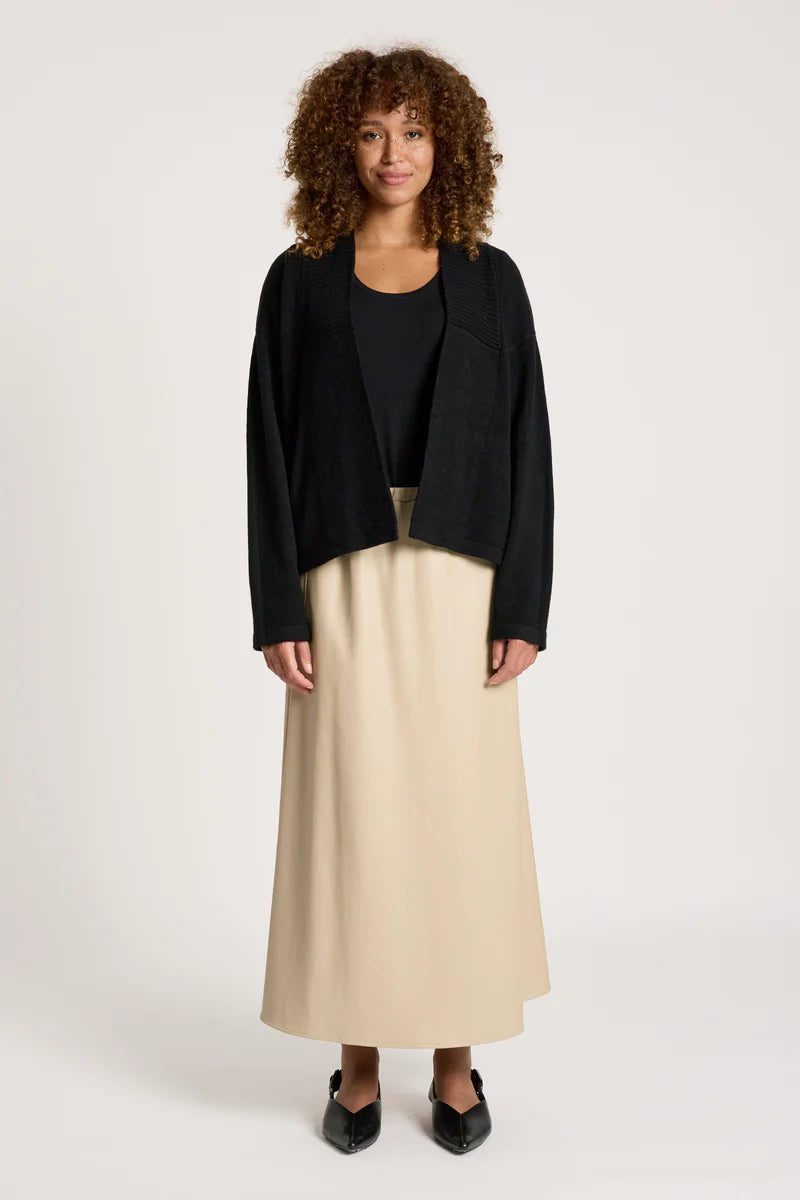 Eb & Ive Samira Crop Cardigan Black