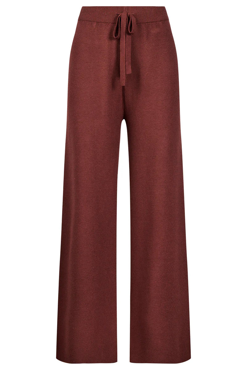 Eb & Ive Samira Knit Pant Mahogany