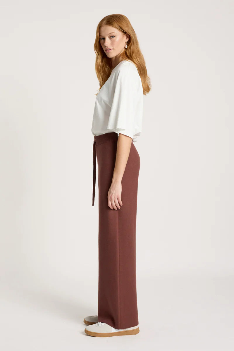 Eb & Ive Samira Knit Pant Mahogany