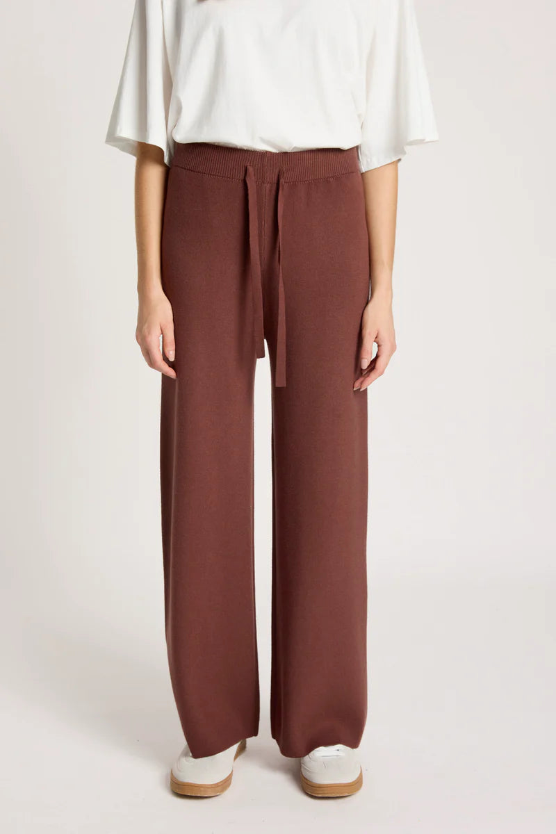 Eb & Ive Samira Knit Pant Mahogany