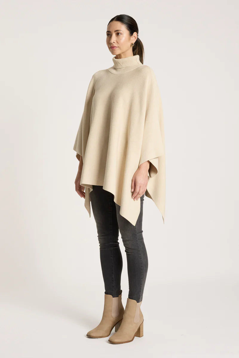 Eb & Ive Samira Poncho Bisque