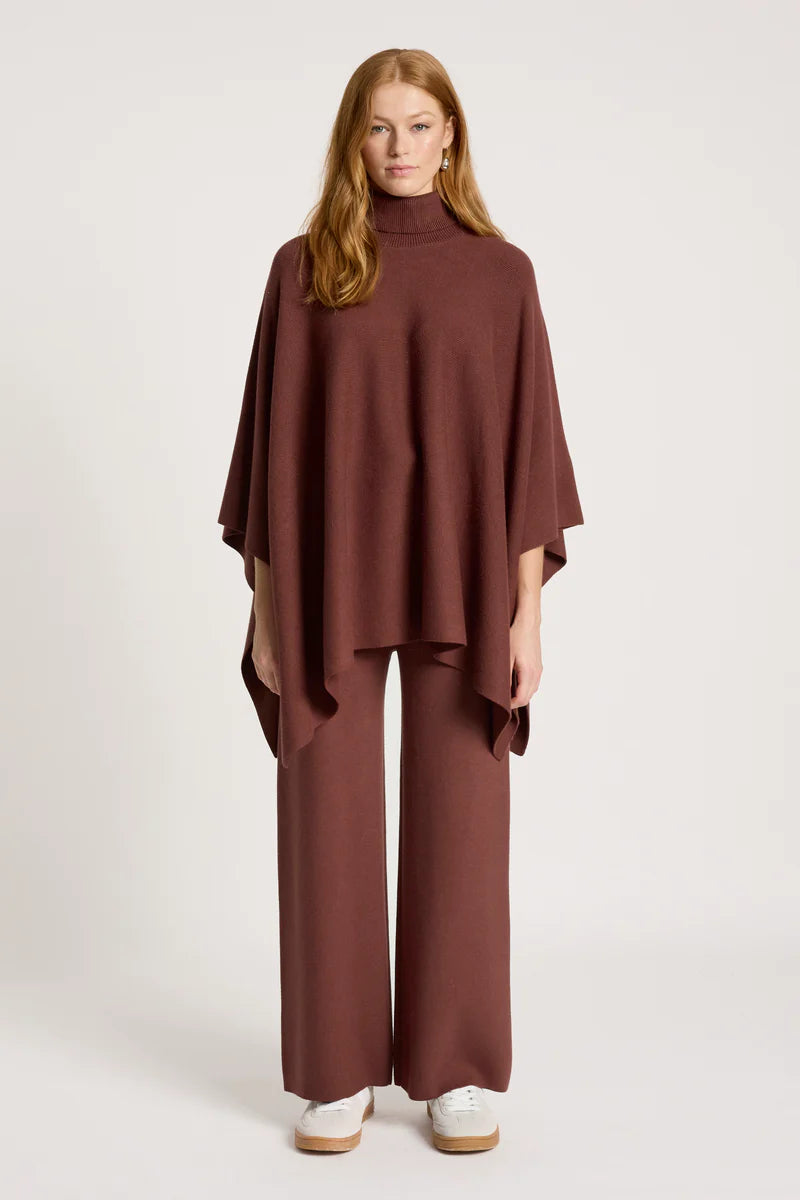 Eb & Ive Samira Poncho Mahogany