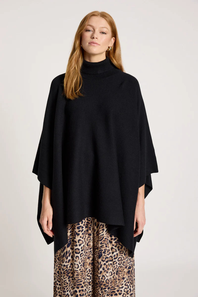 Eb & Ive Samira Poncho Black