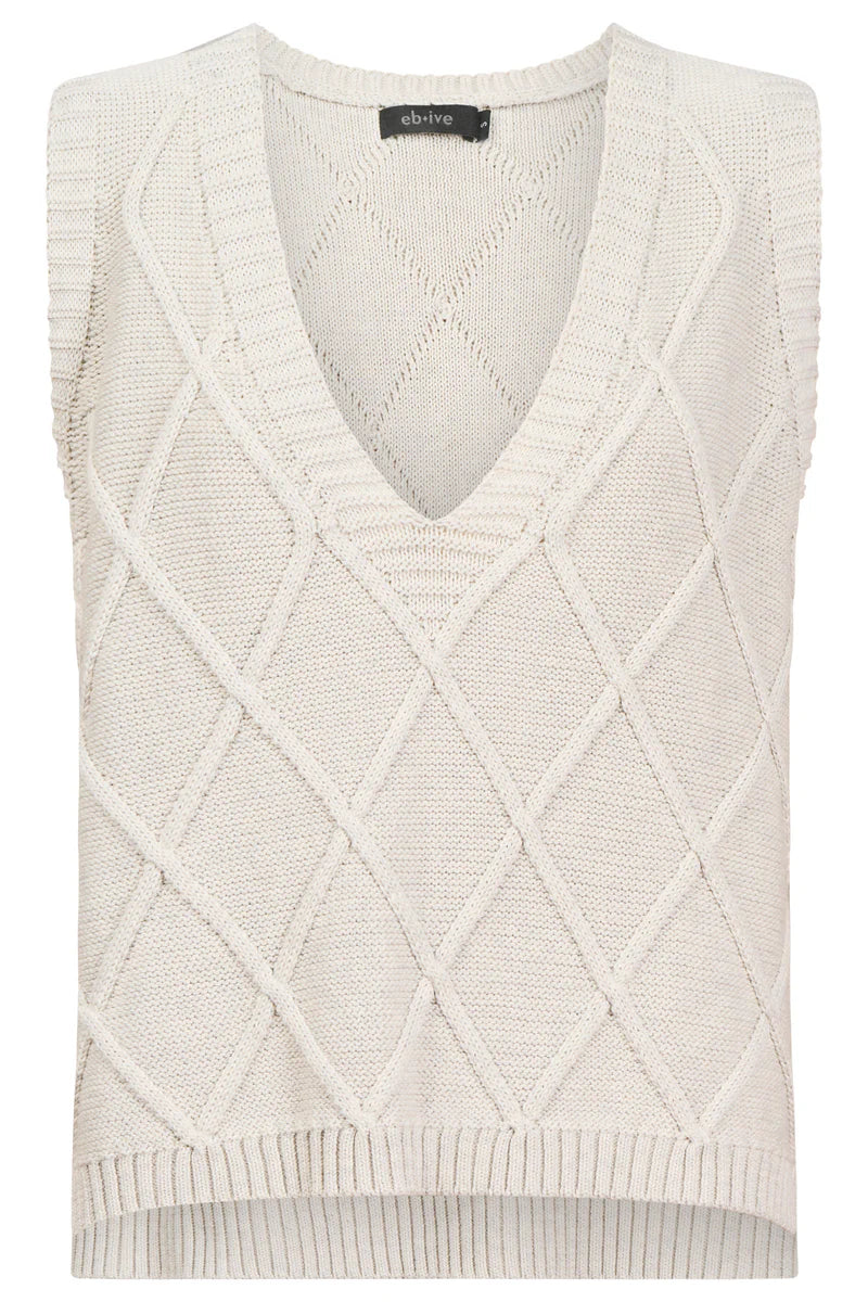 Eb & Ive Liora Knit Vest Bisque