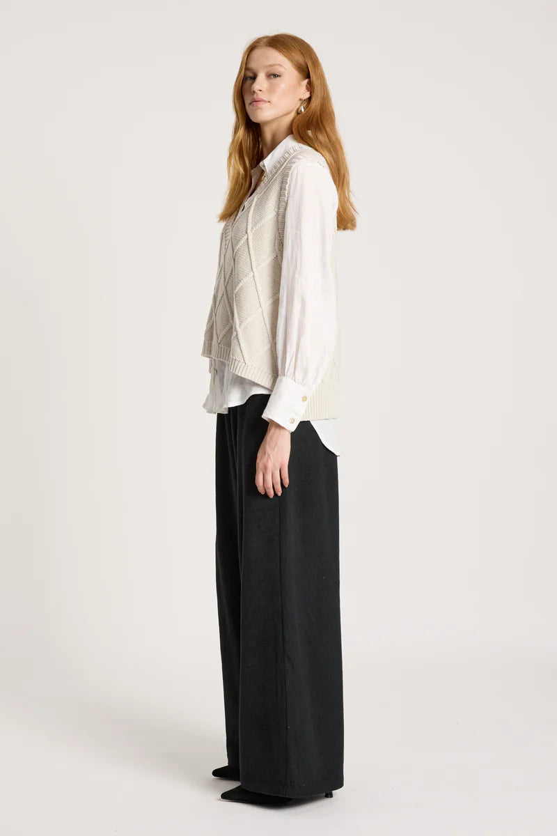Eb & Ive Liora Knit Vest Bisque
