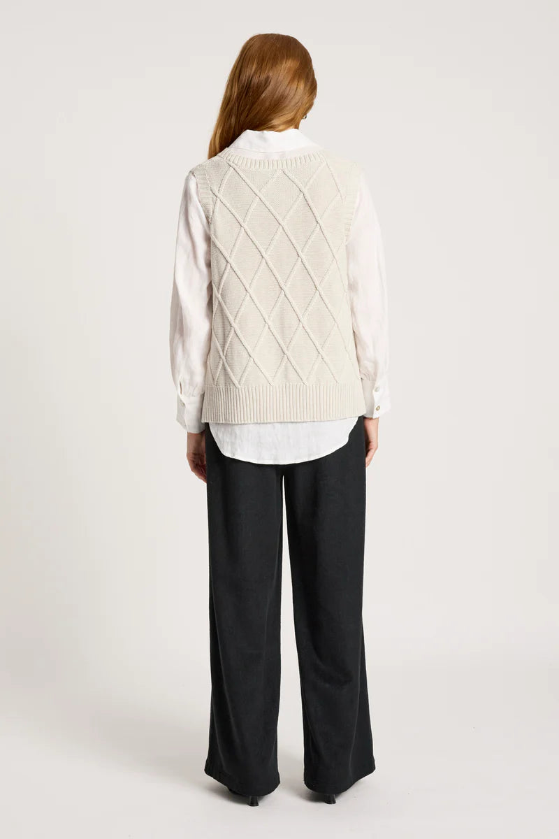 Eb & Ive Liora Knit Vest Bisque