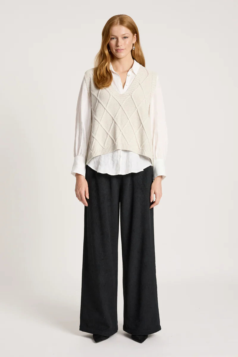 Eb & Ive Liora Knit Vest Bisque