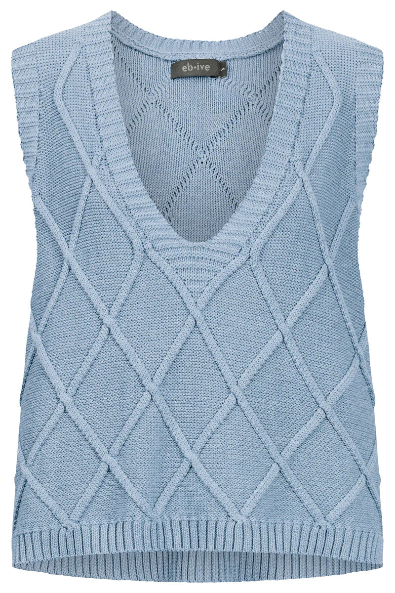 Eb & Ive Liora Knit Vest Lake