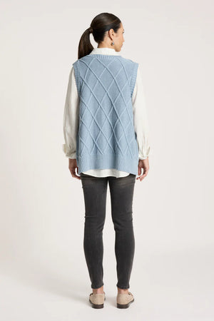 Eb & Ive Liora Knit Vest Lake