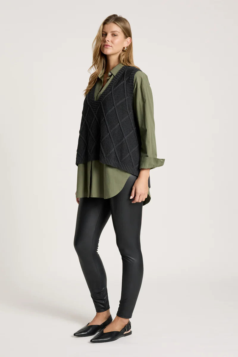 Eb & Ive Liora Knit Vest Char