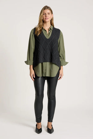 Eb & Ive Liora Knit Vest Char