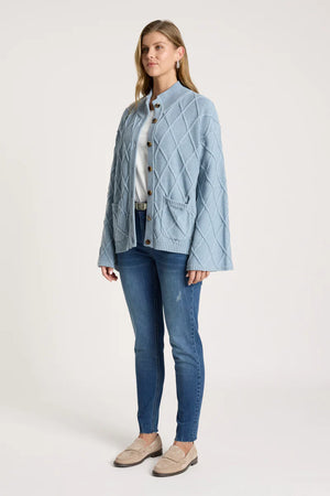 Eb & Ive Liora Crop Cardigan Lake