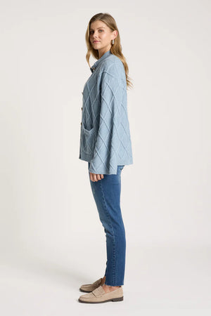 Eb & Ive Liora Crop Cardigan Lake