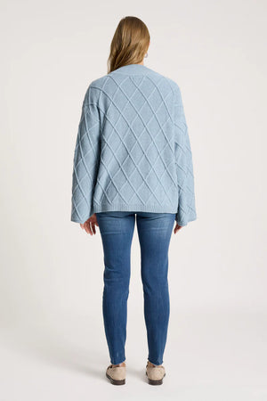 Eb & Ive Liora Crop Cardigan Lake