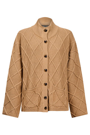 Eb & Ive Liora Crop Cardigan Mocha