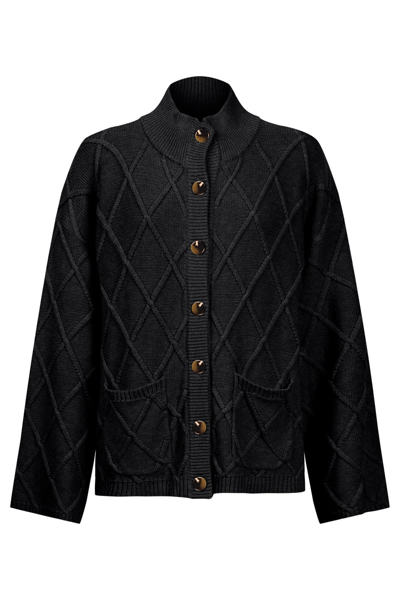 Eb & Ive Liora Crop Cardigan Char