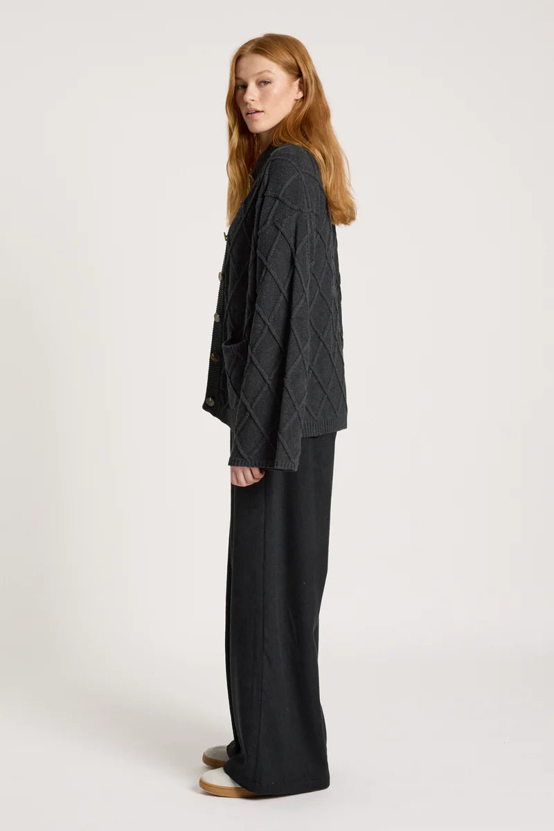 Eb & Ive Liora Crop Cardigan Char