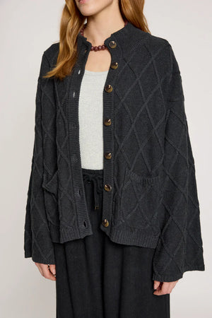 Eb & Ive Liora Crop Cardigan Char