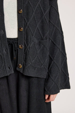 Eb & Ive Liora Crop Cardigan Char