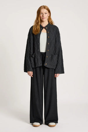 Eb & Ive Liora Crop Cardigan Char