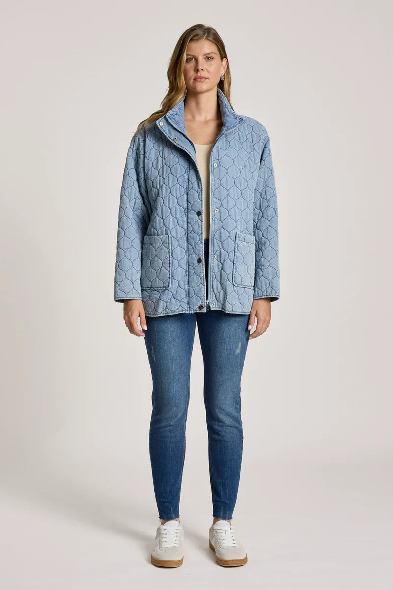 Eb & Ive Sansi Quilted Jacket Denim