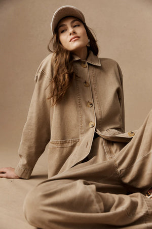 Eb & Ive Bodhi Denim Jacket Fawn