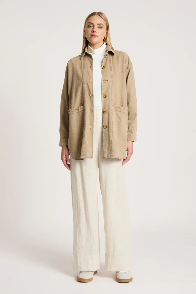 Eb & Ive Bodhi Denim Jacket Fawn