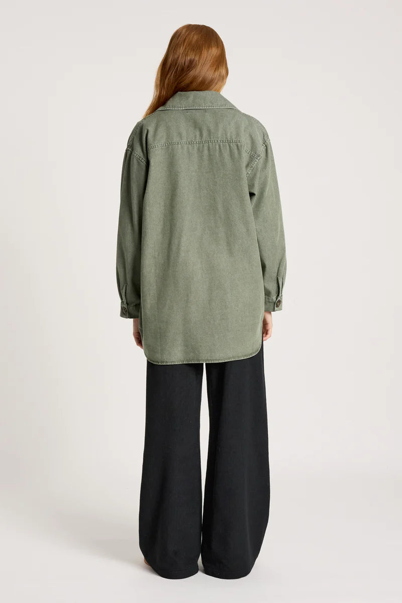 Eb & Ive Bodhi Denim Jacket Olive