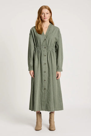 Eb & Ive Bodhi Denim Dress Olive
