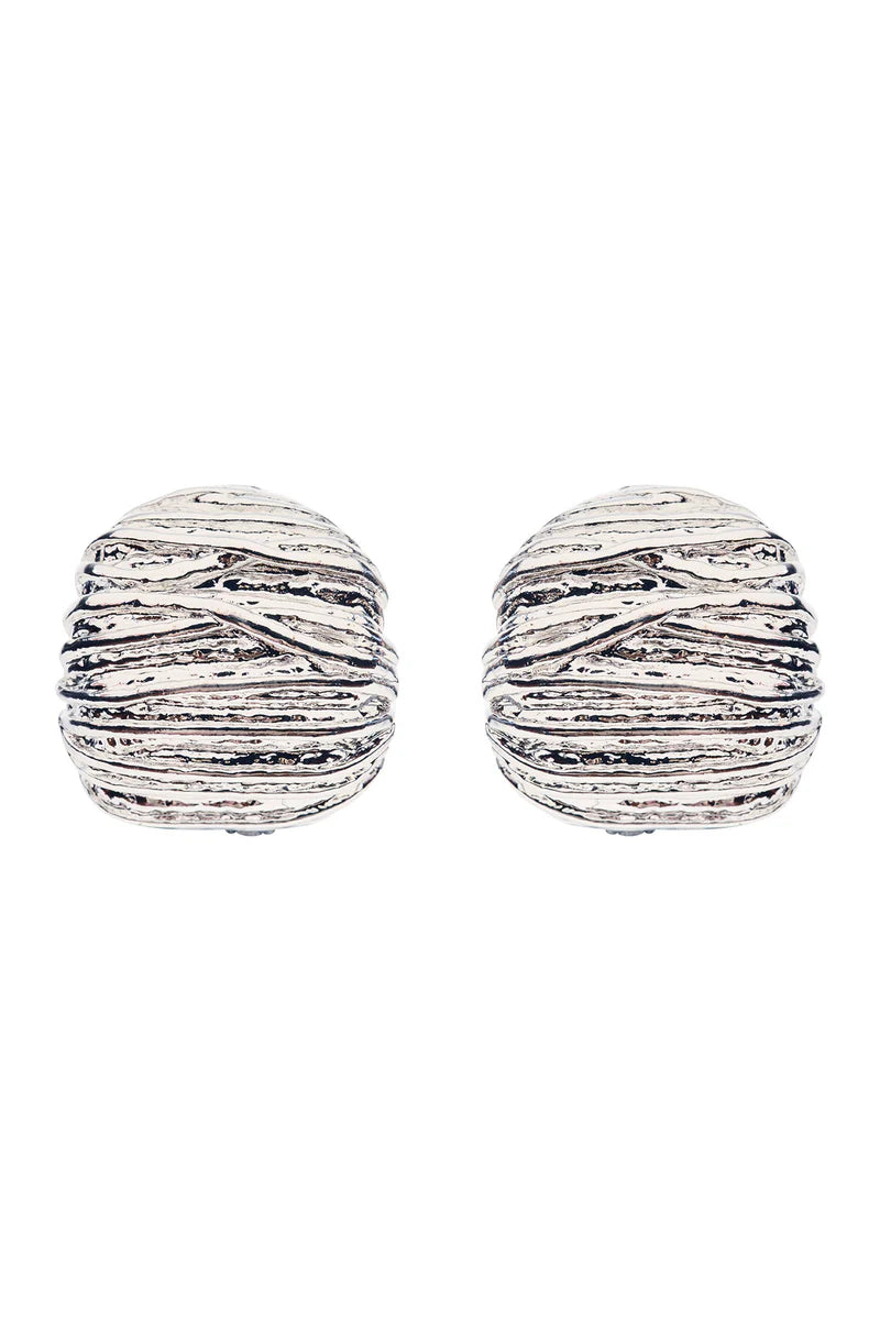 Eb & Ive Roma Dome Earring Silver Dome
